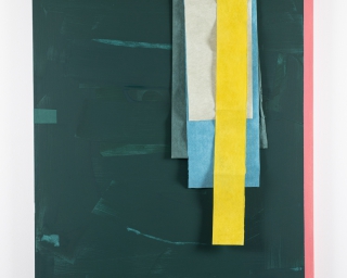 2021 / KOLORY KTÓRE WISZĄ / Kolaż na płótnie / 110x140cm