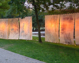 LEAVE YOUR TRACE / Installation / Print on veneer, 2015